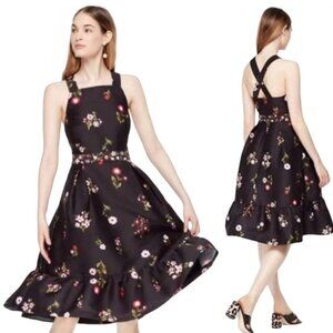 Kate Spade Ma Cherie In Bloom Fit and Flare Flounce Dress Size 6